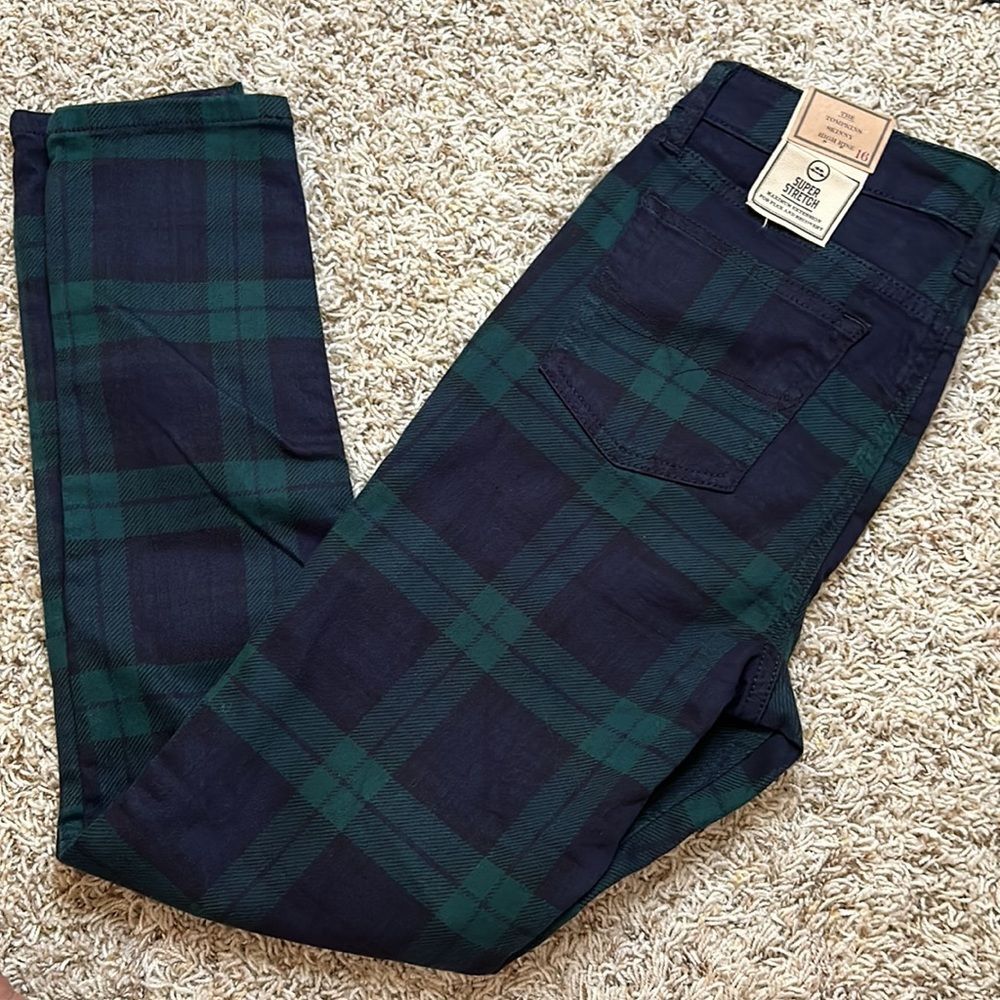 Polo Ralph Lauren - The Tompkins Skinny High Rise Plaid Jeans - Size 16